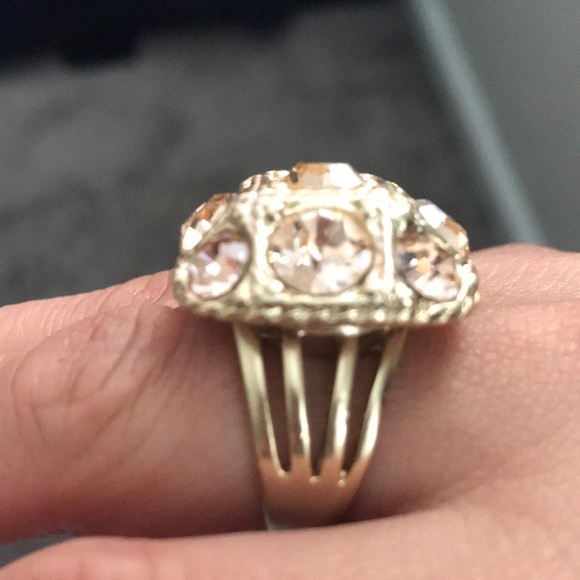 Express Gold and Pink Bling Ring - Picture 5 of 7